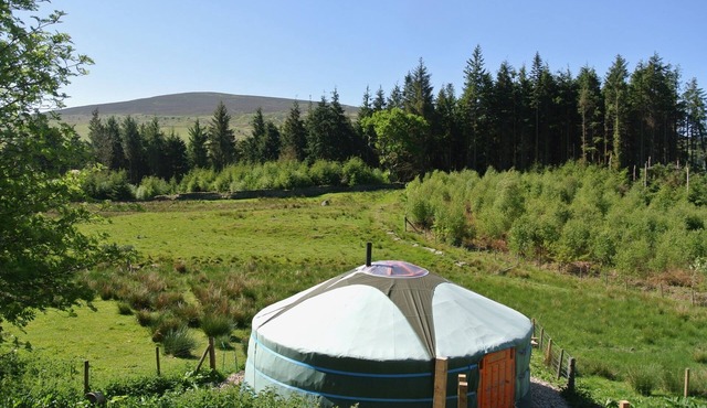 Mongolian Yurt with Log Cabin Kitchen/Bathroom in Berwyn Mountains, North Wales