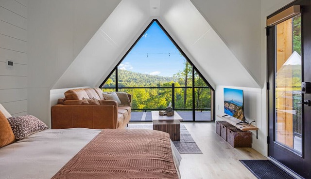 Moonlight Ridge | A-Frame, Hot Tub, & Fire Pit with Views!