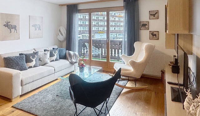 Morgins Apt 6 pers, Cosy, Ski-in & out, Parking, view, central, wifi