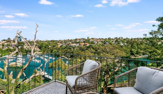 Mosman Bay - MOS17 - Mosman Street - Bright 1BR with Balcony Sparkling Mosman Bay Views Near Ferry Cafes