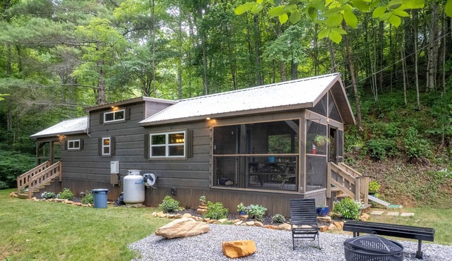 Mossy Falls - Adorable Tiny Home Located in the Smokies with Private Waterfalls and a Fire Pit!