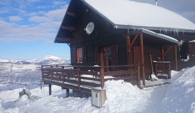 Mountain chalet at the foot of the slopes in Camurac, heart of the Cathar country