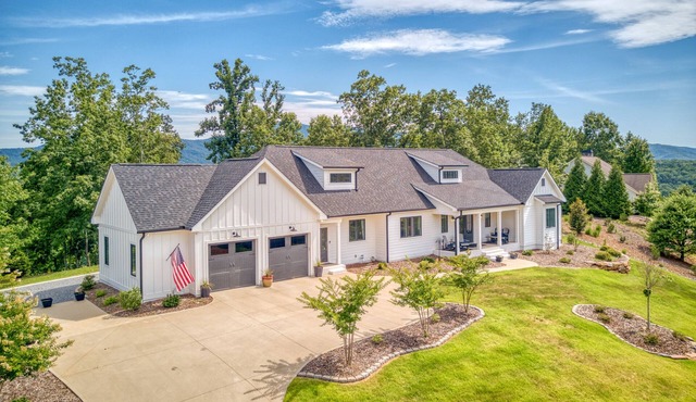 Mountain & lake-view luxury home with hot tub, deck, & pergola - dog-friendly