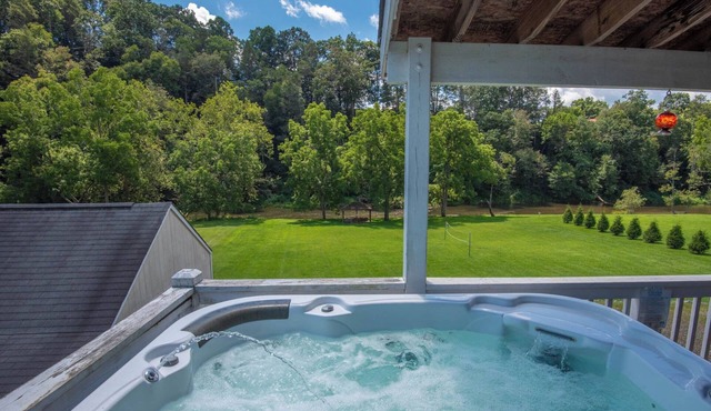 Mountain Magic - Hot Tub + Fire Pit & Covered Pavilion Right On the River!