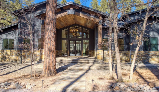 Mountain-Modern Estate Game Room Spa Firepit