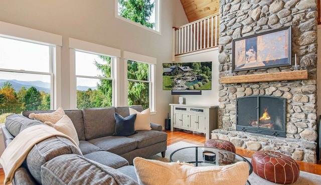 Mountain retreat, nestled amidst the breathtaking beauty of Vermont's landscape