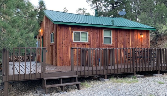 Mountain-side Cabin with hot tub! Close To Town And Skiing on 1.1 acres.