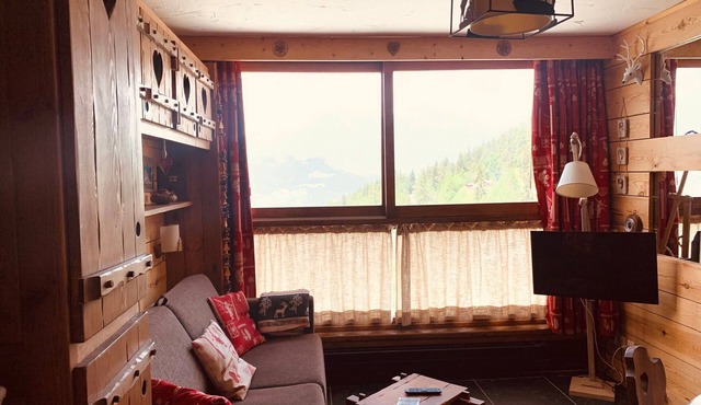 Mountain-style studio for 3, Arc 1600, Mont Blanc view