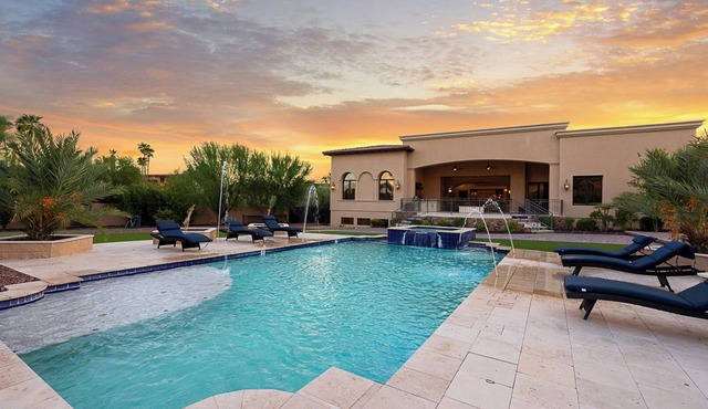 Mountain View 9BR Luxury Estate - Heated Pool, Spa, Private Theater & Billiards