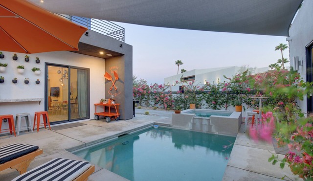 Mountain-View Deck + Pool: Luxe Palm Springs Home