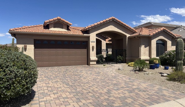 Mountain view on open space, 2BR Home w/Casita in SaddleBrooke Resort Community