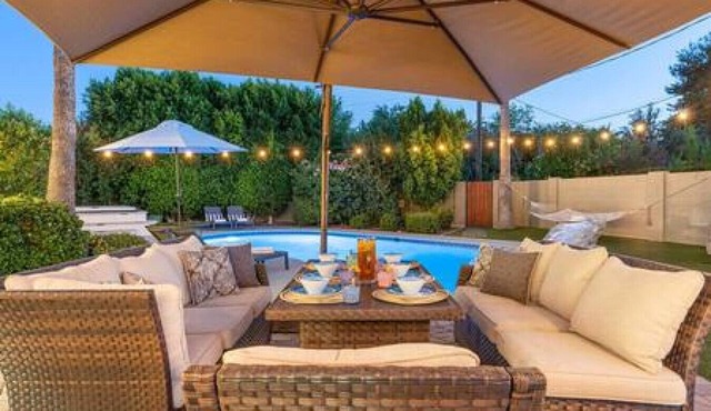 Mountainside Modern Farmhouse Heated Pool Hot Tub