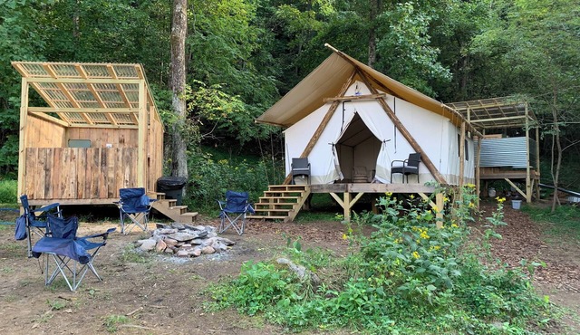 Mountaintop Glamping Tent at Growing Faith Farms
