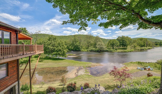 Mtn-View Catskills Cabin on Delaware River!