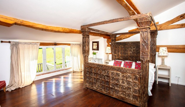 Mutley Barn over looks the unspoilt country-side with floor to ceiling windows.