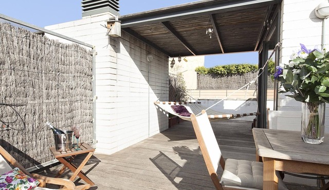 My Space Barcelona Attic with Private Terrace in City Center for 6