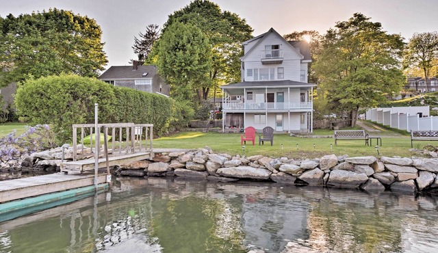 Mystic-Noank Waterfront Rental w/Shared Dock!