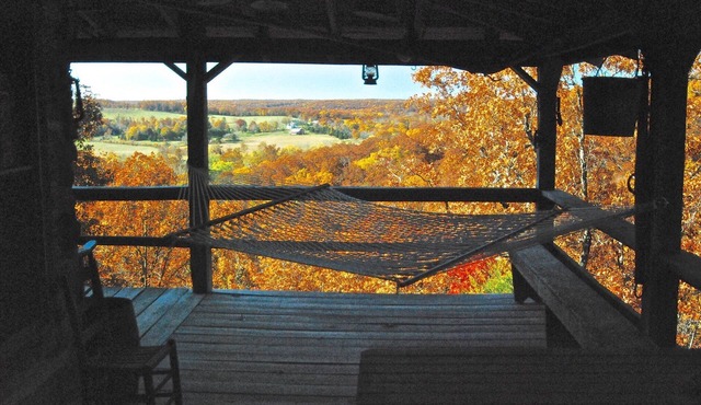 Native Ozark Log Cabin Perched Above The Scenic Gasconade River Valley