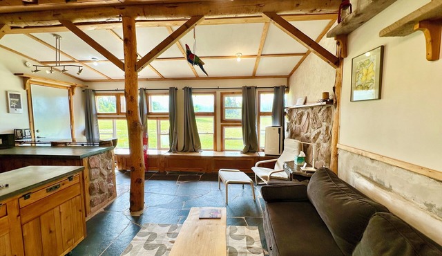 Natural Home Built in Earthship Style on Waterfront Property