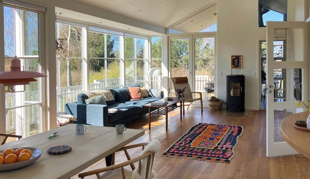 Natural light and short walk to water in home