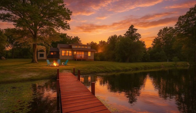 Nature Escape | Pond Dock Fire Pit Trails