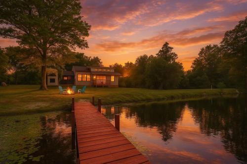 Nature Escape Pond Dock Fire Pit Trails