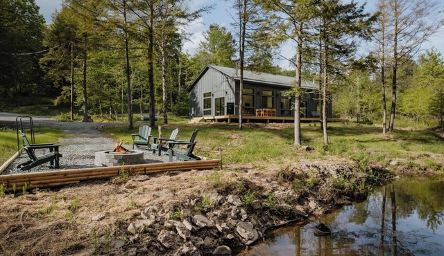 Nature's Edge: Serene/Modern Cabin w.Firepit +Pond