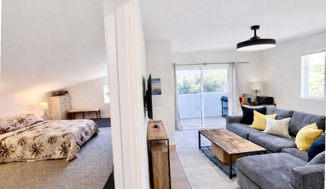 nCharming Cozy Suite in Poway with Sloped Ceiling & Private Balcony