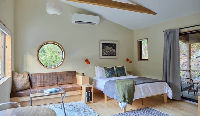 Near Beach+Private Sauna+FirePit+Pond+Outdoor Shower+Heat/AC