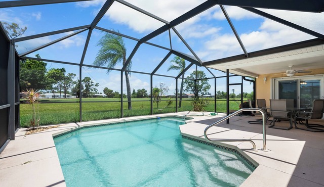 Near beaches! 2100 square foot heated pool home on the Golf Course!