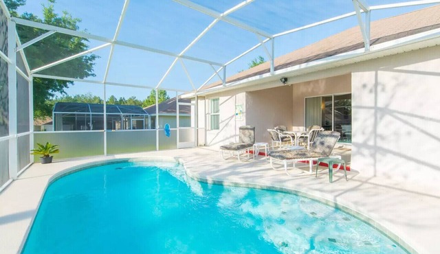 near Disney Private Pool 4 BR 3 bath Family Game room HDTV Wi-Fi