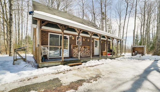 Near Lake Huron Secluded Goetzville Cabin with Deck