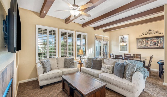 Near Pool! Warm & Elegant, Fountain Views, Twin Beds, Pet Friendly! - Upstairs (T25)