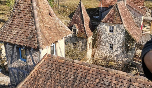Near Sarlat. Montignac. Eyzies medieval house in the forest of the Château