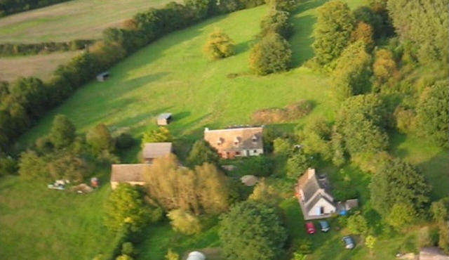 Near the mans, quiet house in farmhouse