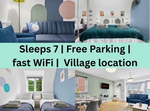 NEC Birmingham Airport Modern Village Retreat, Sleeps 7, Free Parking