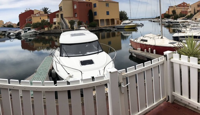 Need a change of scenery? a marina with its feet in the water.