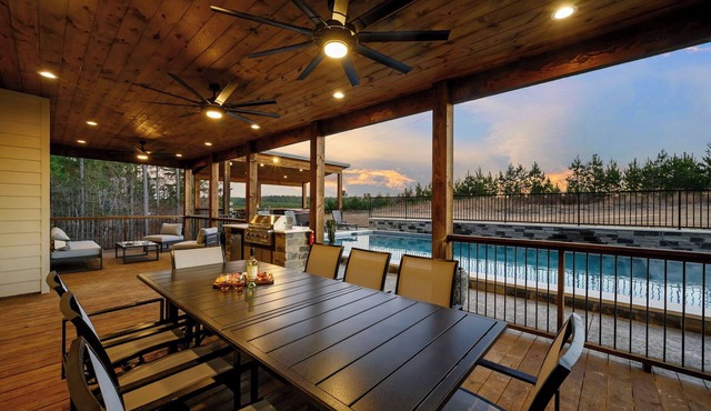 Neon Moon Lodge | Luxury Cabin w/Heated Pool, Game Loft, King Suites & ATV Trail Access