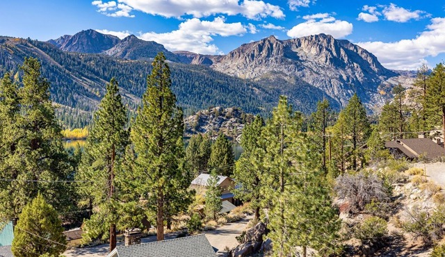 Nestled above the village of June Lake, spacious home with amazing views and