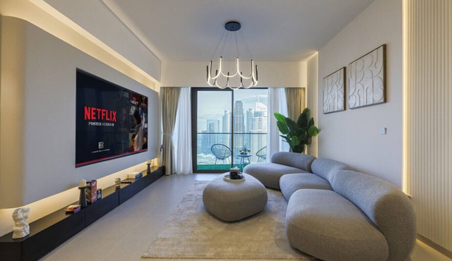 New 2BR | Balcony with Fountain View | High Floor
