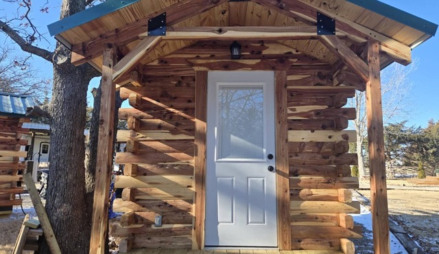 NEW! #4 - Amish Log Camping Cabin Walk to the Water