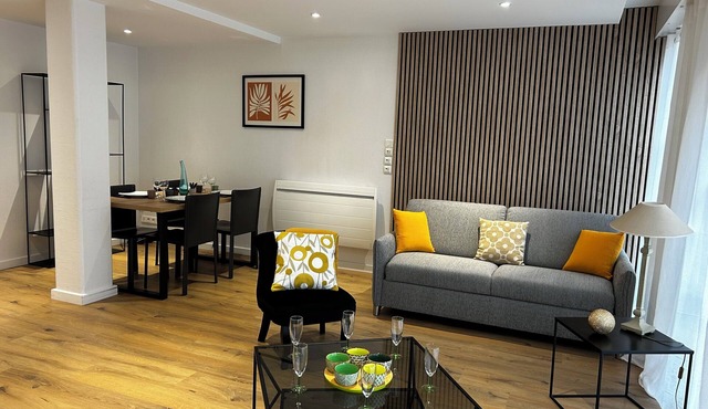 New 51 m² apartment for 4 people and 1 baby, with 1 secure parking lot.