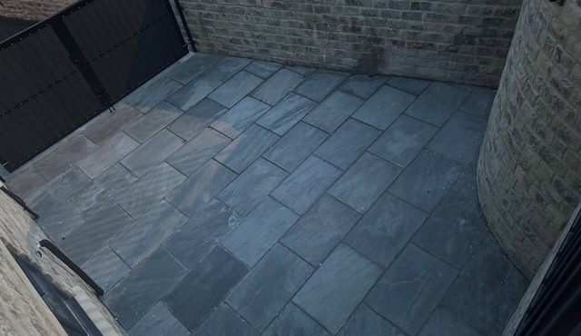 New built semi detached house on canal