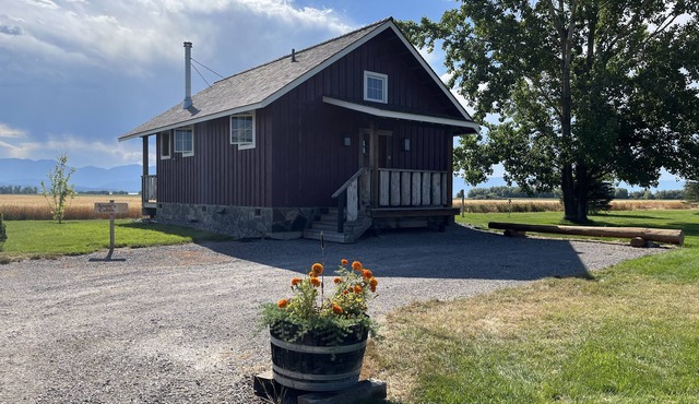 New Cabin on a 300 acre farm with Spectacular views of Flathead Lake