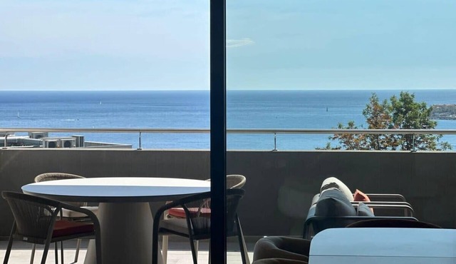 New climatisé & wifi: T3 haut de gamme vue mer de 78m²+ terrasse 45m²