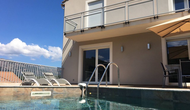 New contemporary house with swimming pool between Sea and Mountain - Corse-du-sud