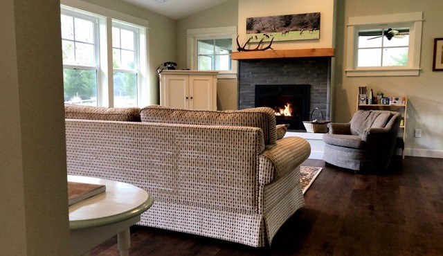 New creek-side home in the country with modern amenities