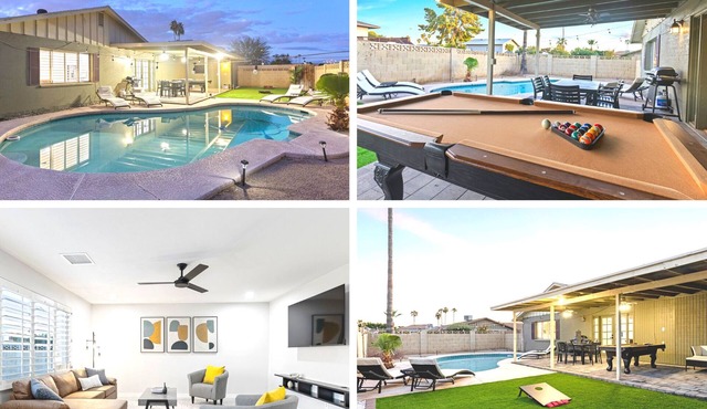 NEW! Desert Escape- Heart of Tempe / ASU / Pool / BBQ / Pool Table