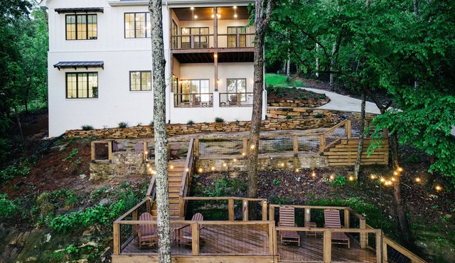 NEW: Dwell at Smith Lake: Luxury Lake Home, Sleeps 22, Kayaks + Water Slide!