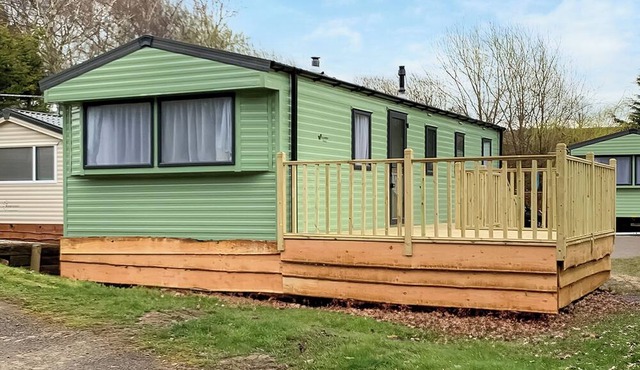 New for 2019. Contemporary caravan with one double and two twin.